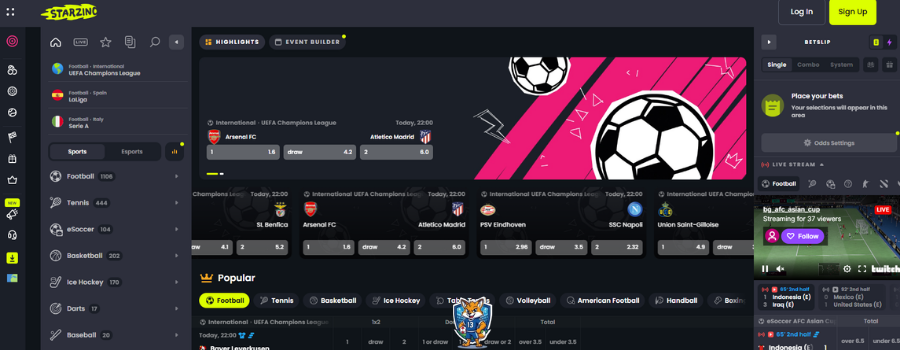 Starzino bookmaker zonder CRUKS